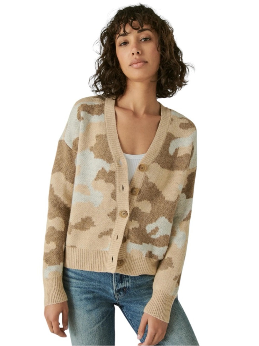 Lucky Brand Camo Cardigan